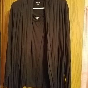 2 piece Lands End tank and cardigan set
